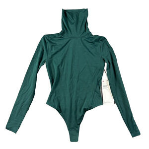 Lululemon Ultra Soft Nulu Turtleneck Bodysuit SMTL Storm Teal Green Size XL